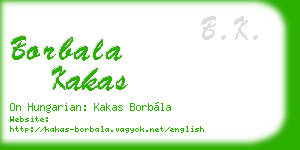 borbala kakas business card